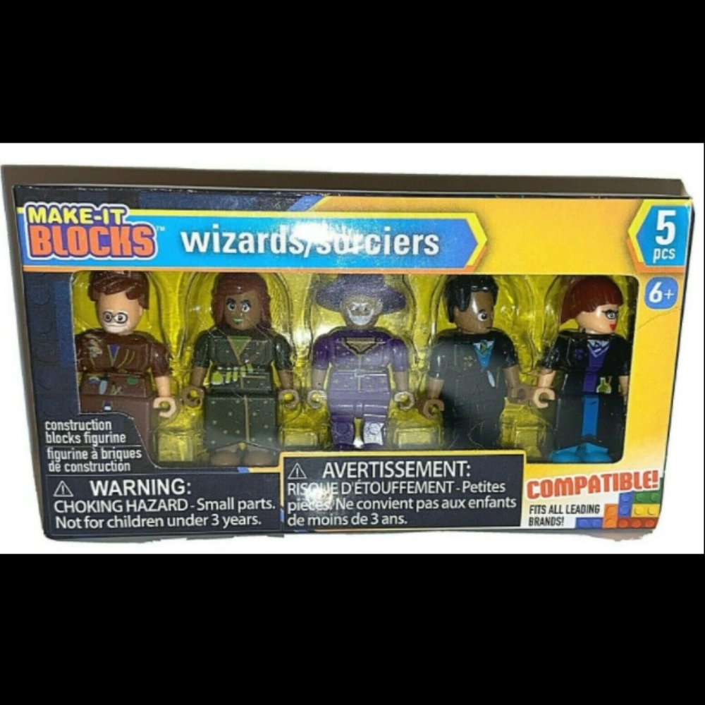 Make It Blocks Wizards Sorcerers 5 Pieces Compatible w/ Leading Toy Brick Brands